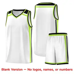 White Black Neon Green Color Charge Series Basketball Jersey 7