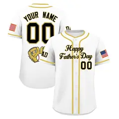 White Black Old Gold Father's Day Classic Baseball Jersey