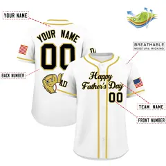 White Black Old Gold Father's Day Classic Baseball Jersey 2