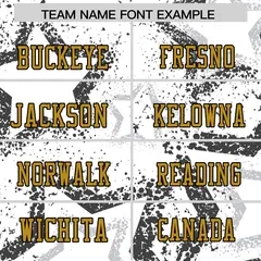 White Black-Old Gold Star Graffiti Authentic Football Jersey 3