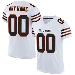 White Black-Orange Classic Mesh Authentic Football Jersey 1