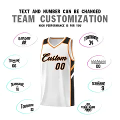 White Black-Orange Classic Sets Basketball Uniform Jersey 4