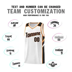 White Black-Orange Classic Sets Basketball Uniform Jersey 4