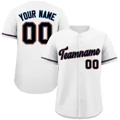 White Black-Orange Classic Style Baseball Jersey 1