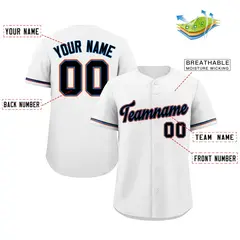 White Black-Orange Classic Style Baseball Jersey 2