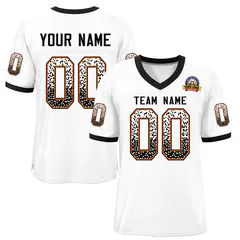 White Black-Orange Drift Mesh Football Jersey