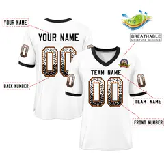 White Black-Orange Drift Mesh Football Jersey 2