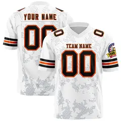 White Black-Orange Graffiti Line Authentic Football Jersey 1