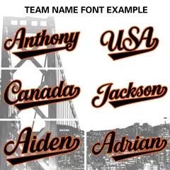 White Black Orange San Francisco Skyline Varsity Full-Snap Jacket 5
