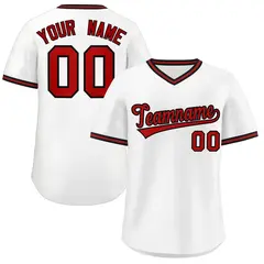White Black Outdoor Pullover Baseball Jersey