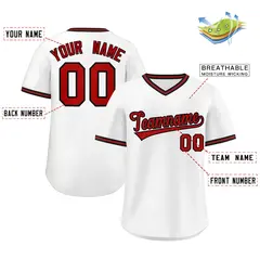 White Black Outdoor Pullover Baseball Jersey 2