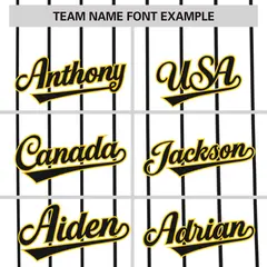 White Black Pinstripe Two-tone Side Baseball Jersey 3