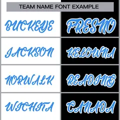 White Black Powder Blue Split Varsity Full-Snap Letterman Jacket 5