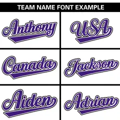 White Black-Purple Raglan Full-Snap Letterman Baseball Jacket 3