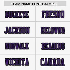 White Black-Purple Raglan Side Pattern Football Jersey 3