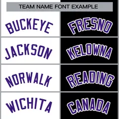 White Black Purple Split Varsity Full-Snap Letterman Jacket 5