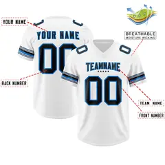 White Black Retro Sleeve Line Authentic Football Jersey 2