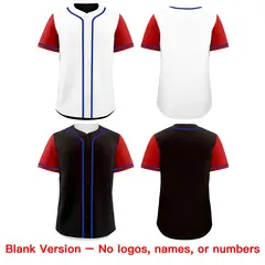 White Black Reversible Raglan Baseball Jersey 9