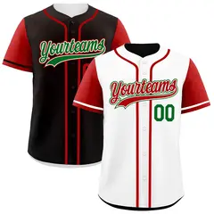 White Black Reversible Raglan Baseball Jersey
