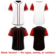 White Black Reversible Raglan Baseball Jersey 9