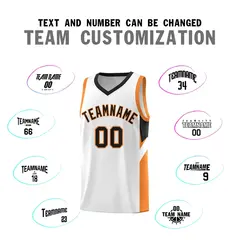 White Black Side Design Basketball Jersey Sports Uniform 4