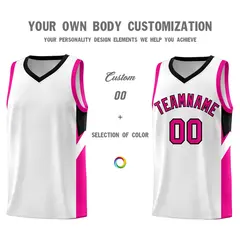 White Black Side Design Basketball Jersey Sports Uniform 3