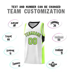 White Black Side Design Basketball Jersey Sports Uniform 4