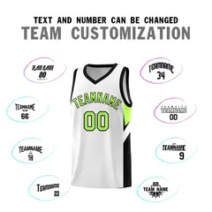 White Black Side Design Basketball Jersey Sports Uniform 4