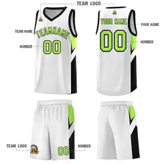 White Black Side Design Basketball Jersey Sports Uniform 5