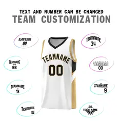 White Black Side Design Basketball Jersey Sports Uniform 4