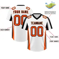 White Black Side Stripe Authentic Football Jersey 2