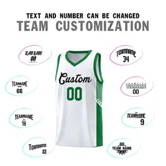 White Black Side Stripe Fashion Basketball Uniform Jersey 4