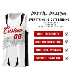 White Black Snake Scale Venomous Fang Graffiti Basketball Jersey 2