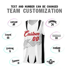White Black Snake Scale Venomous Fang Graffiti Basketball Jersey 4