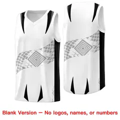 White Black Snake Scale Venomous Fang Graffiti Basketball Jersey 6