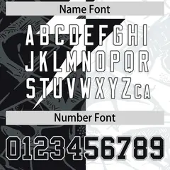 White Black Split Lightning Pattern Football Jersey 4