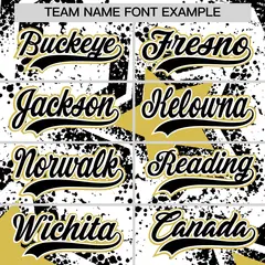 White Black Star Graffiti Stretch Baseball Jersey 7