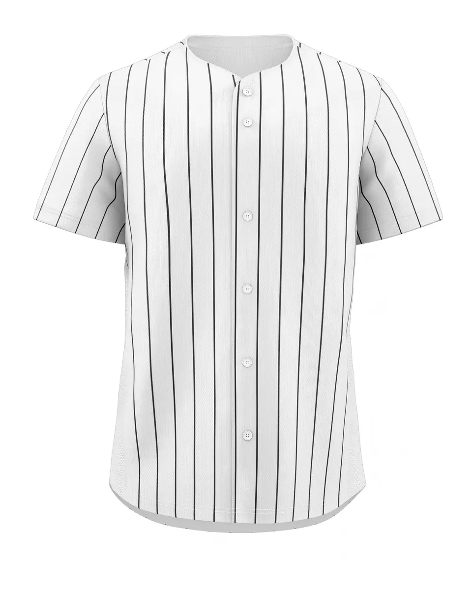 White Black Stripe Authentic Fashion Baseball Jersey For Men