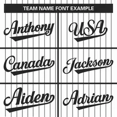 White Black Stripe Full Button Authentic Baseball Jersey 3