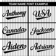 White Black Stripe Two-Button Softball Jersey 4