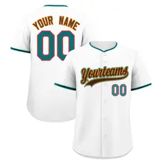 White Black Teal Baseball Jersey 1