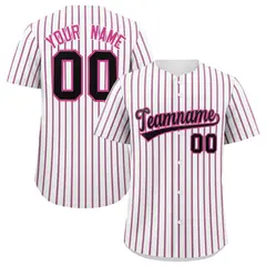 White Black Tricolor Stripe Fashion Baseball Jersey 1