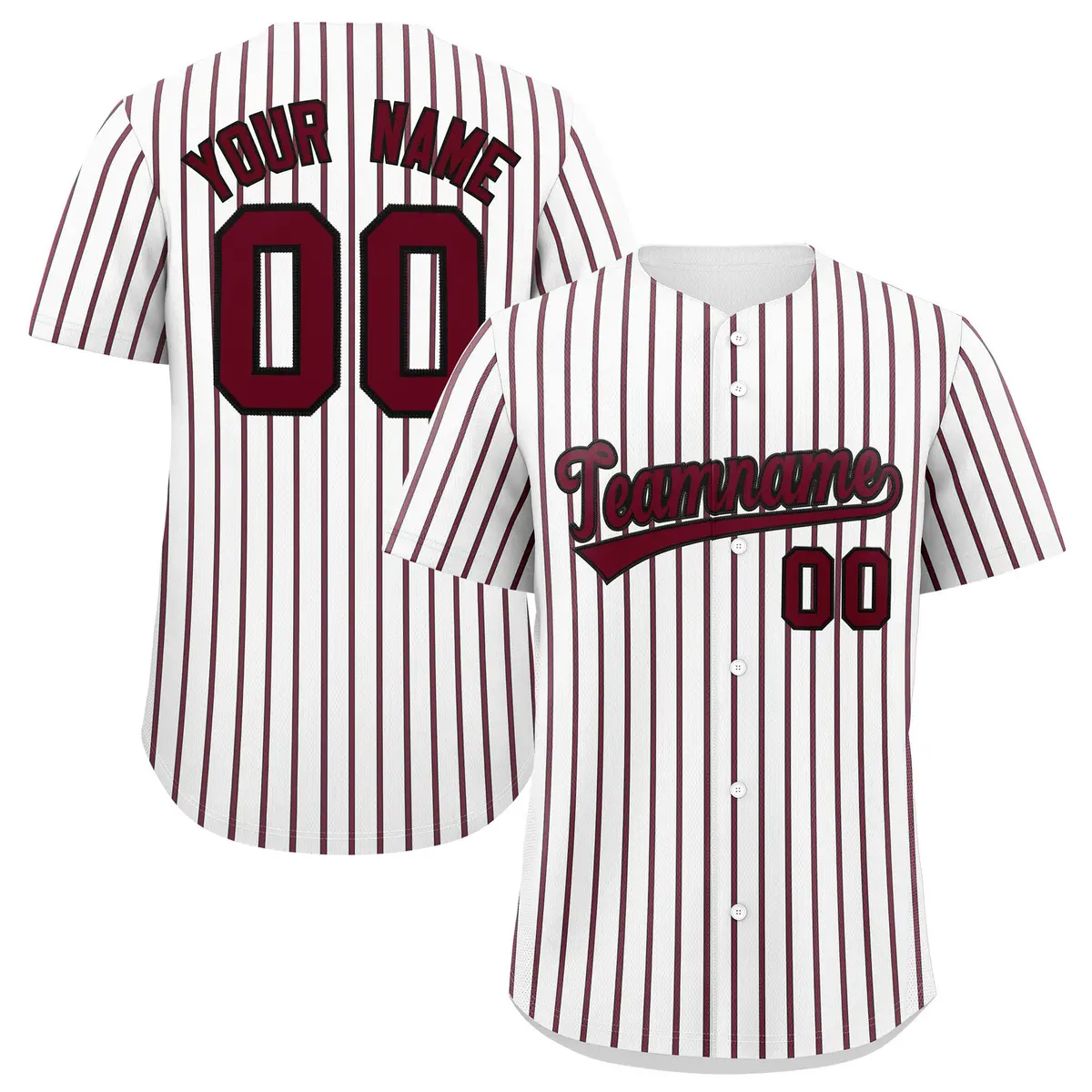 White Black Tricolor Stripe Fashion Baseball Jersey