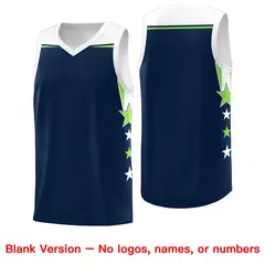 White Black Two Tone Side Star Color Block Basketball Jersey 6