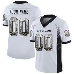 White Black Vegas Gold Drift Fashion Mesh Football Jersey 1