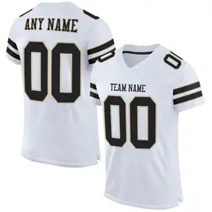 White Black-Vegas Gold Mesh Football Jersey 1