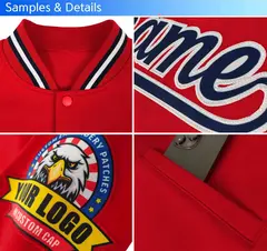 White Black-White Classic Varsity Full-Snap Letterman Jacket 7