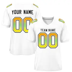 White Black-White Gradient Fashion Outdoor Football Jersey