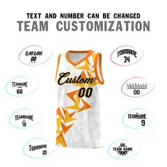 White Boomerang Pattern Basketball Jersey 4