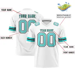 White Bright Green-Black Classic Authentic Football Jersey 2
